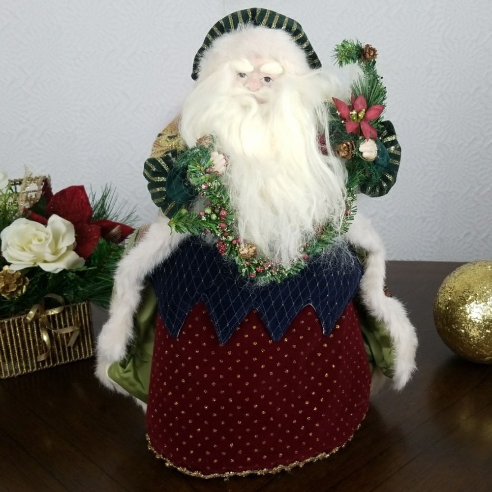Beautiful Cone Santa Christmas Decor St. Nicholas